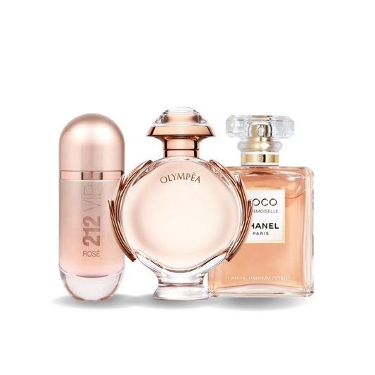 Special Offer 3 Perfumes - Carolina Herrera 212 VIP ROSÉ, Paco Rabanne OLYMPÉA, Chanel COCO MADEMOISELLE (Eau de Parfum)