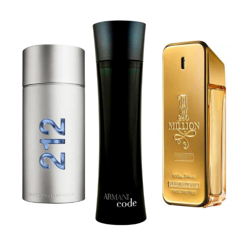 Special Offer 3 Perfumes - 212 Men NYC, Paco Rabanne One Milion and Armani Code Homme 100ml