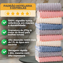 CloudSoft™ – Toalha Premium Algodão Turco | Kit 6 Banhão + 4 Rosto (BRINDE) + OFERTA