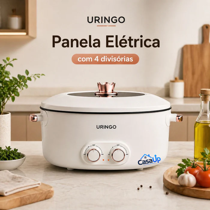 Panela Elétrica Inteligente 6L com 4 Compartimentos